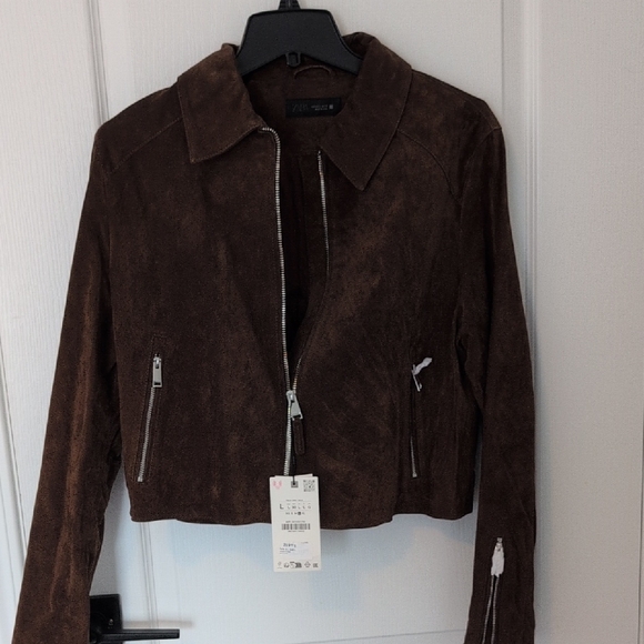 Zara Jackets & Blazers - Brown Suede Women's Jacket